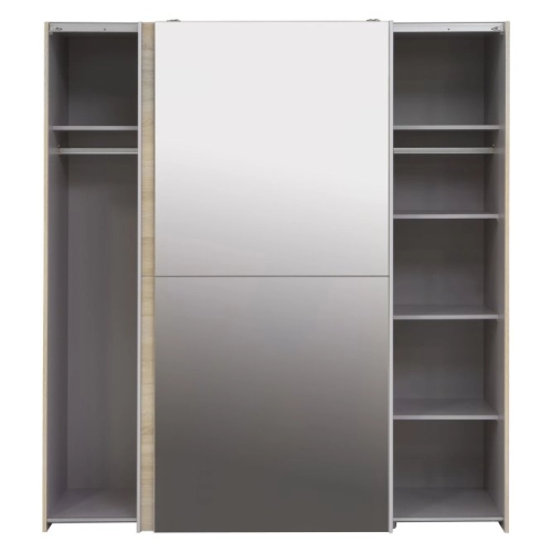 Szafa przesuwna z lustrem 170 cm Dąb Sonoma